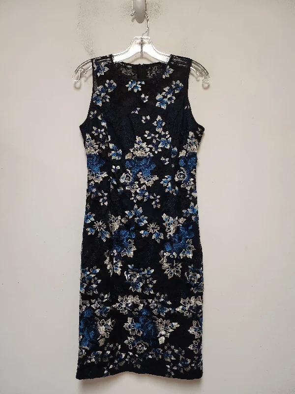 Black & Blue Dress Casual Midi White House Black Market, Size Xs