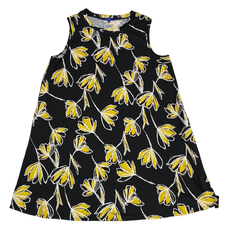 Black & Yellow Dress Casual Midi Apt 9, Size Xxl