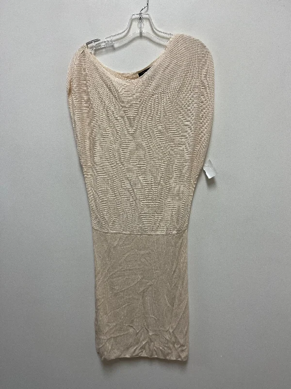 Cream Dress Casual Midi Banana Republic, Size M