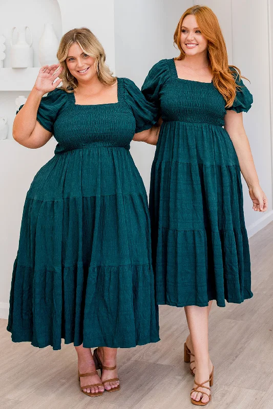 Farrah Midi Dress Emerald