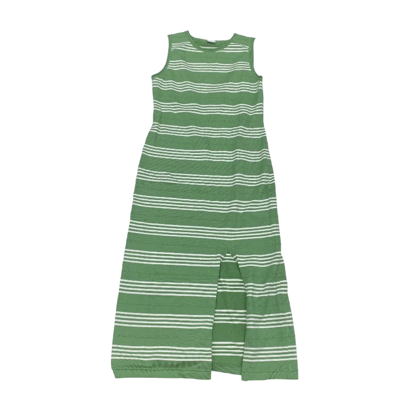 GREEN DRESS CASUAL MIDI by CLOTHES MENTOR Size:S