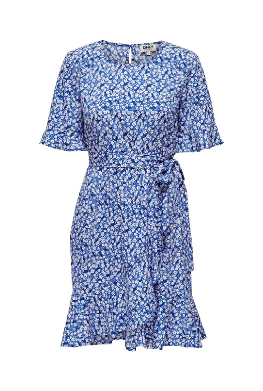 ONLY NEW OLIVIA FLORAL SS WRAP DRESS