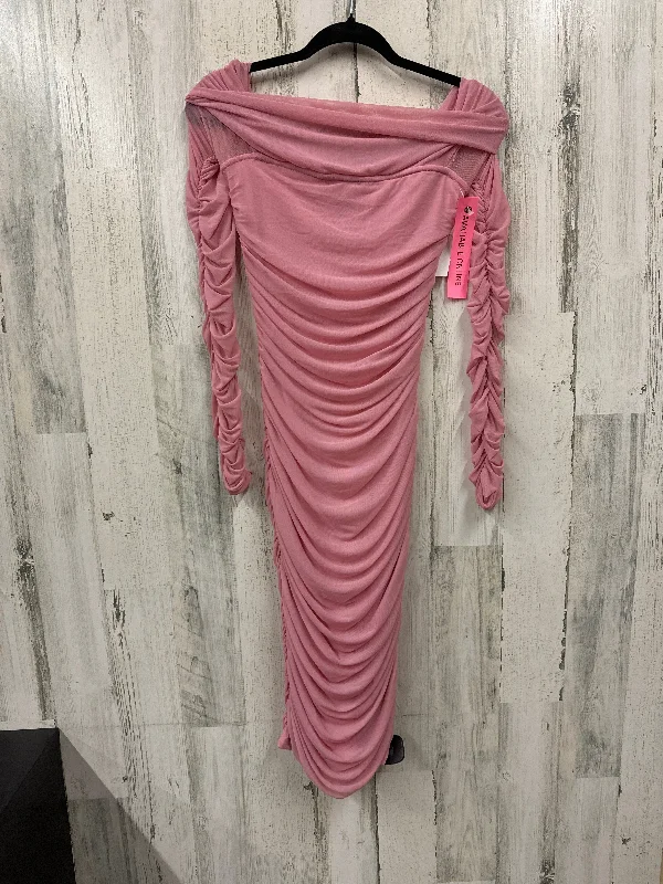 Pink Dress Casual Midi Fashion Nova, Size S