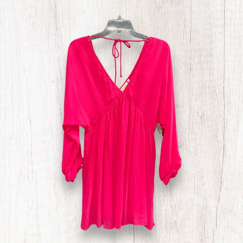 Pink Dress Casual Midi Let Me Be, Size Xs