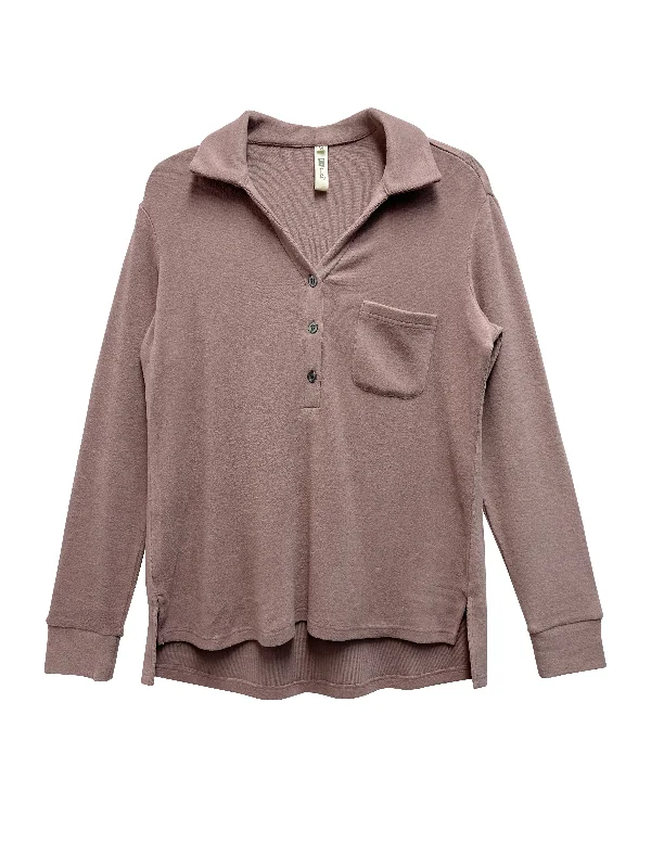 Plus Size Comfort Luxe Collection Cozy Notch Collar Shirt