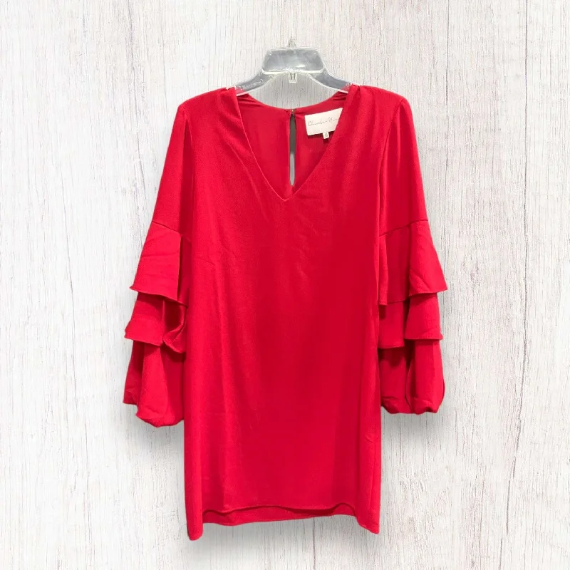 Red Dress Casual Midi Clothes Mentor, Size Xs