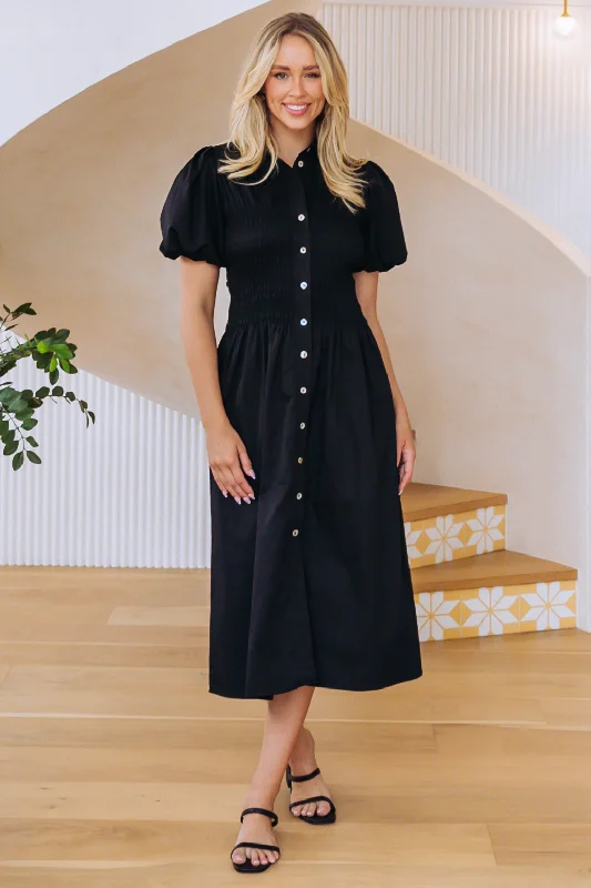 Samantha Midi Dress Black