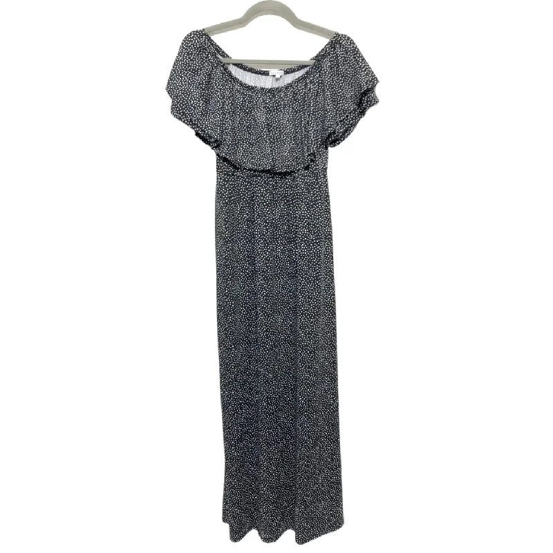 Black & White Dress Casual Maxi Mary Square, Size S