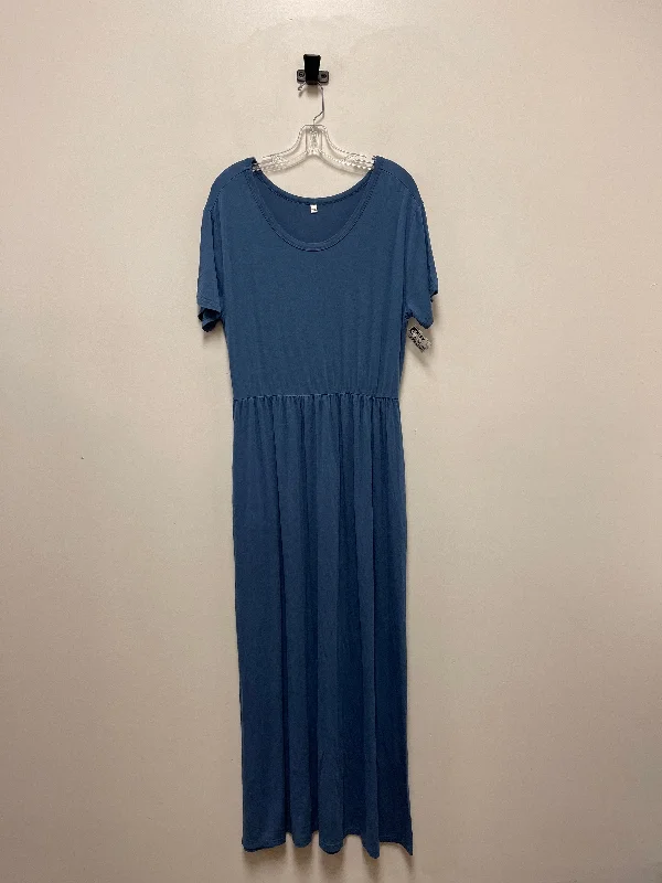 Blue Dress Casual Maxi Clothes Mentor, Size 2x