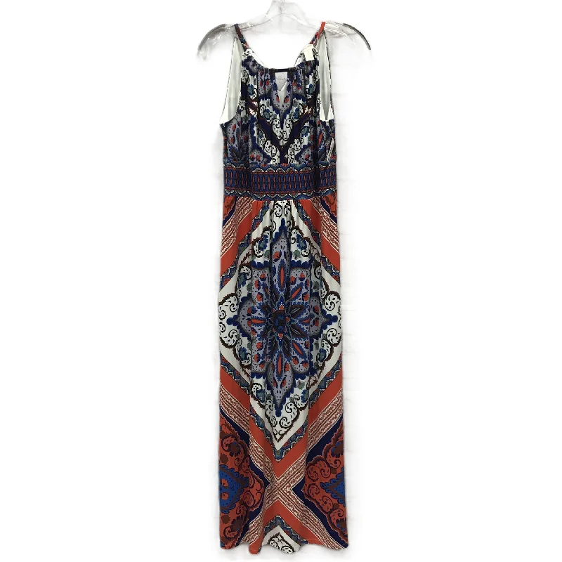 Blue Red & White Dress Casual Maxi By Chicos, Size: S