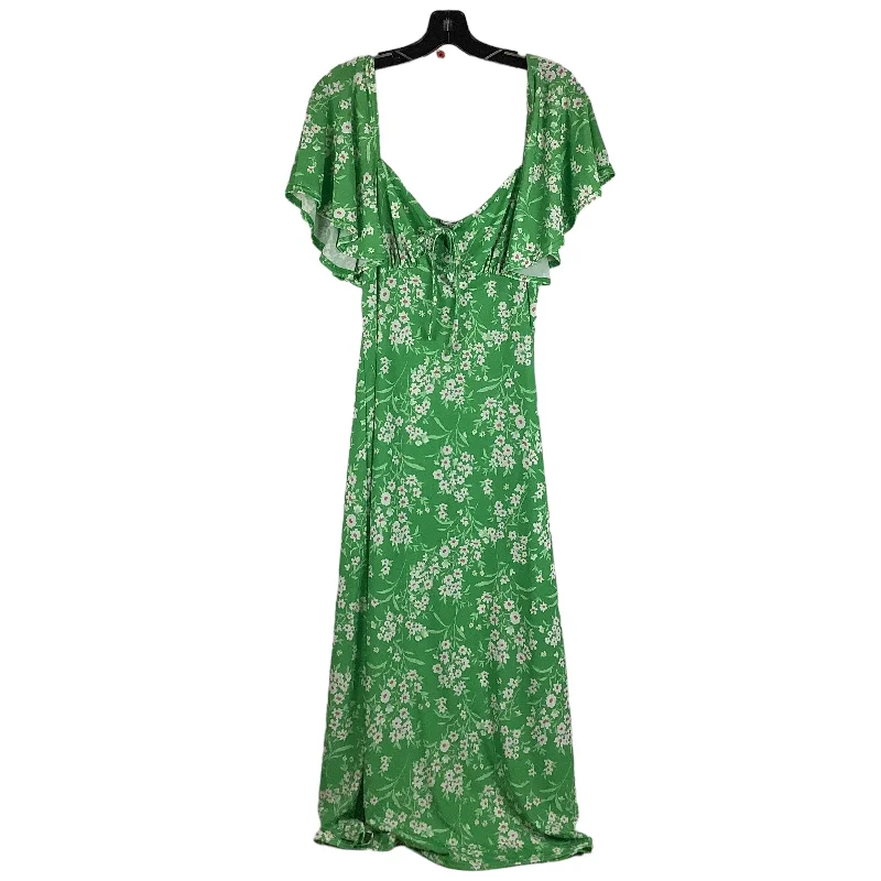 Green Dress Casual Maxi Asos, Size 12