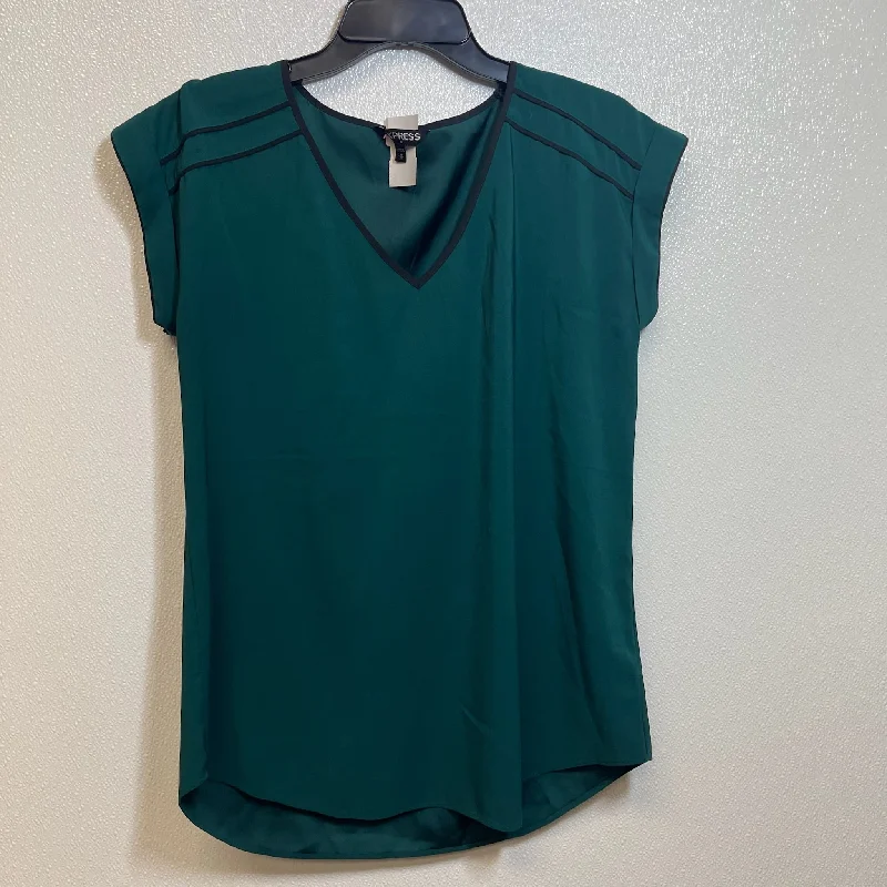 Top Short Sleeve By Express O In Emerald, Size: M