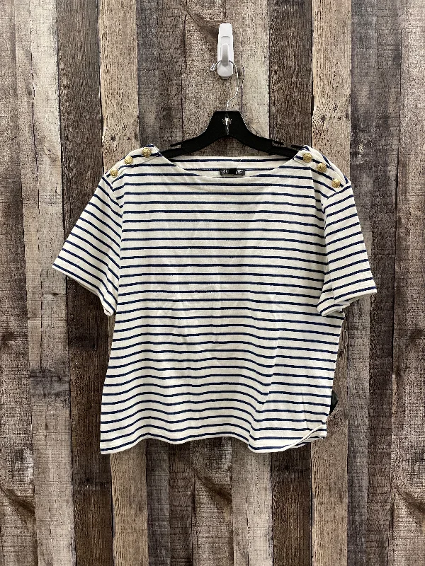 Top Short Sleeve By J. Crew In Striped Pattern, Size: Xl