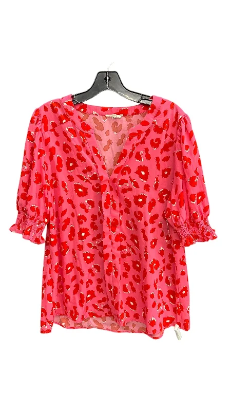 Top Short Sleeve By Jodifl In Animal Print, Size: L