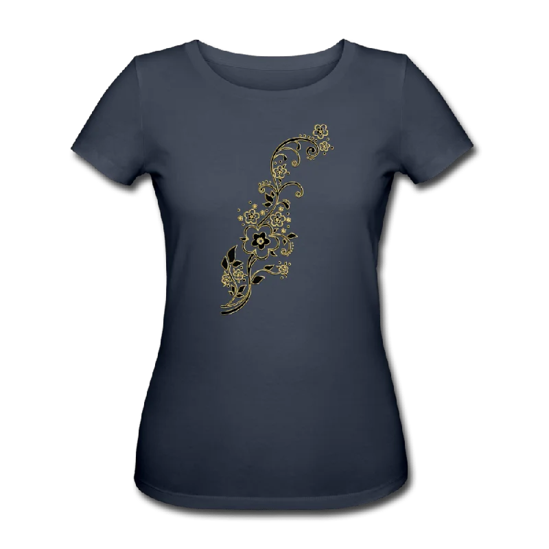 WOMEN'S BLACK & GOLD ORGANIC COTTON T-SHIRT