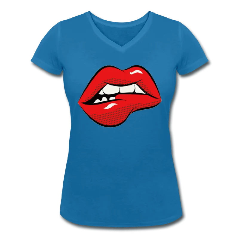 WOMENS KISS ORGANIC V-NECK T-SHIRT