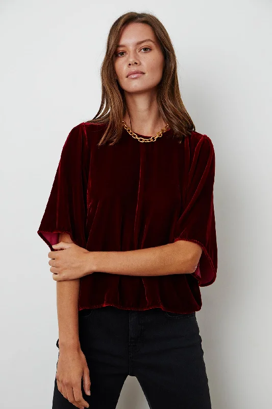 ANDI SILK VELVET TOP