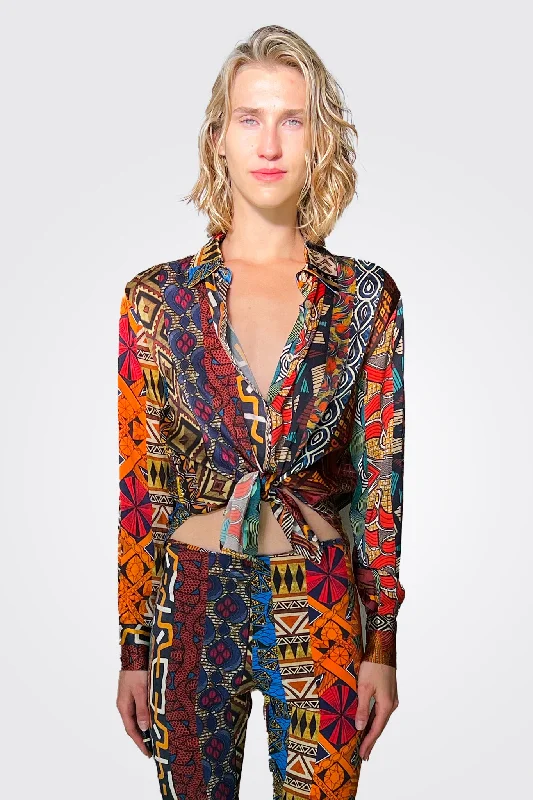 Heather Blouse - Africa Print