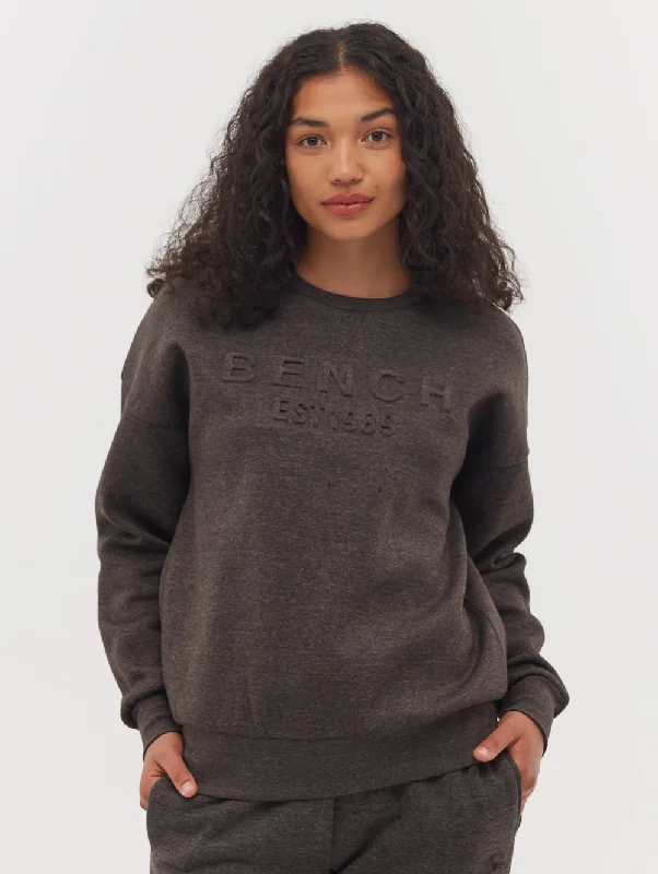 Avyanna Deboss Logo Crew Neck Sweatshirt