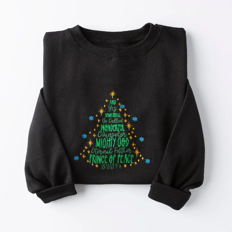 Embroidered Isaiah 9:6 Tree Sweatshirt