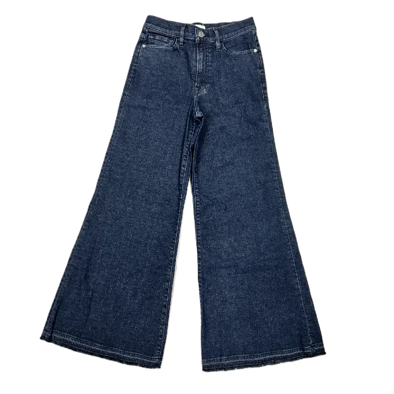 Jeans Wide Leg By Frame In Blue Denim, Size: 2