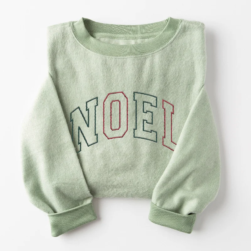 Embroidered Noel Fuzzy Sweatshirt