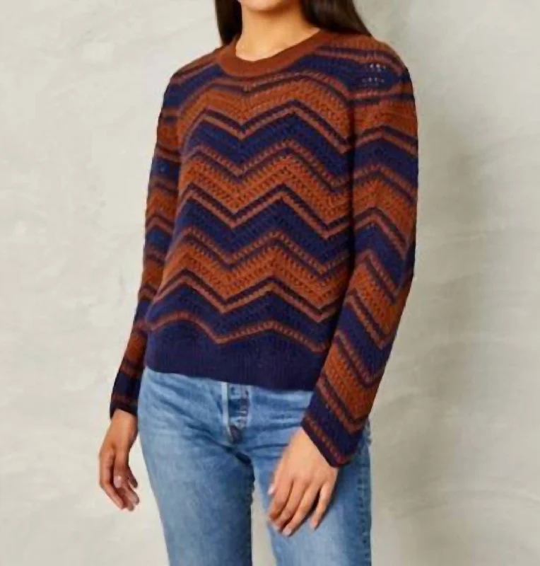 Ruby Sweater-Cotton-Navy Multi