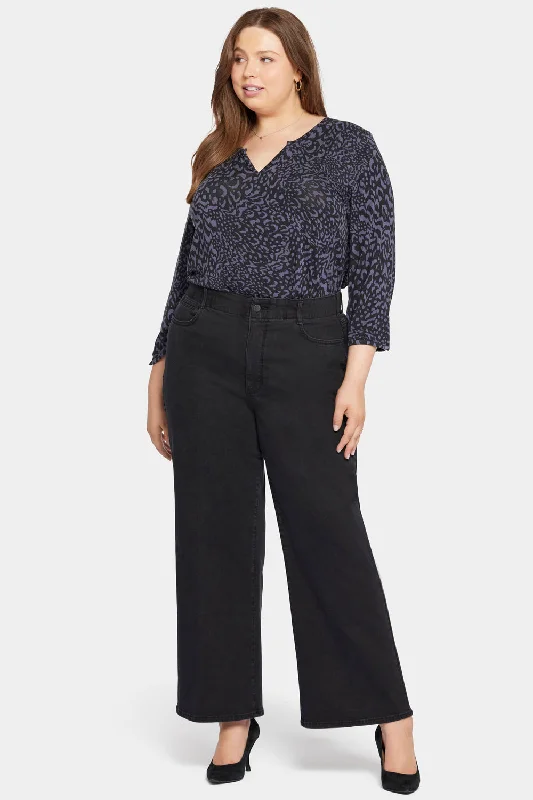 Waist-Match™ Major Wide Leg Jeans In Plus Size - Vintage Black