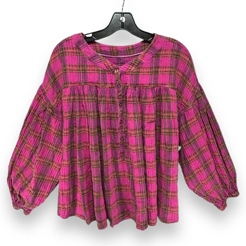 Top Long Sleeve By We The Free In Pink, Size: M