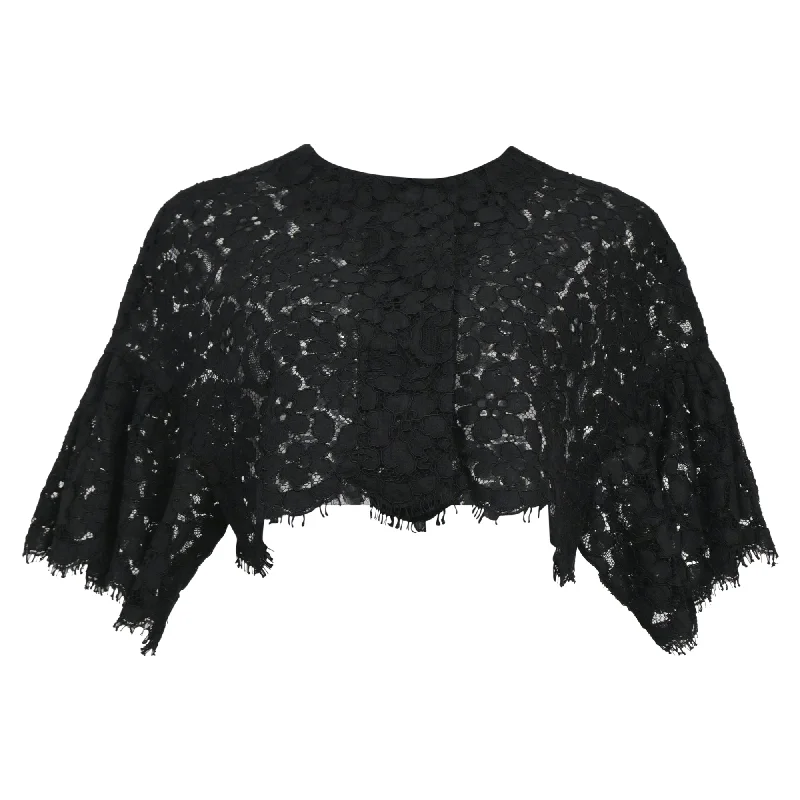 Dolce & Gabbana Lace Bolero Top in Black Cotton