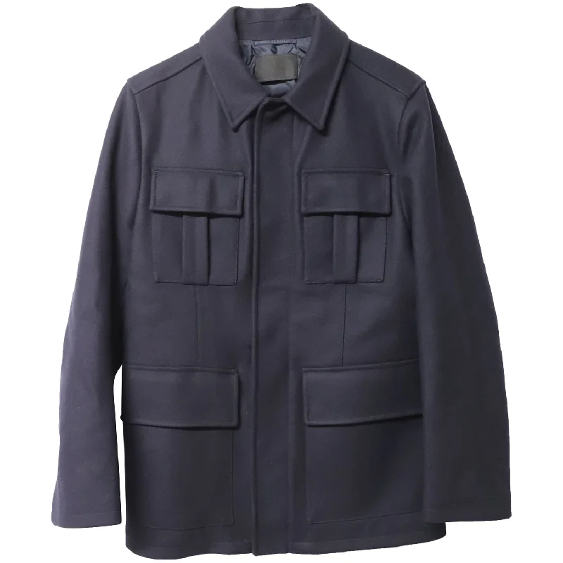 Prada Four Pocket Jacket in Navy Wool