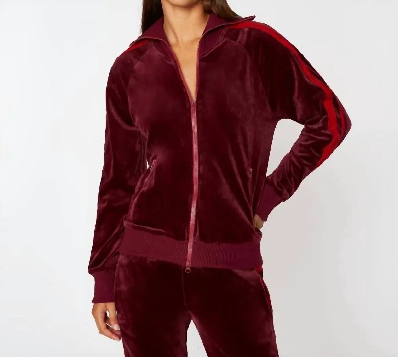 Track Jacket In Burgundy