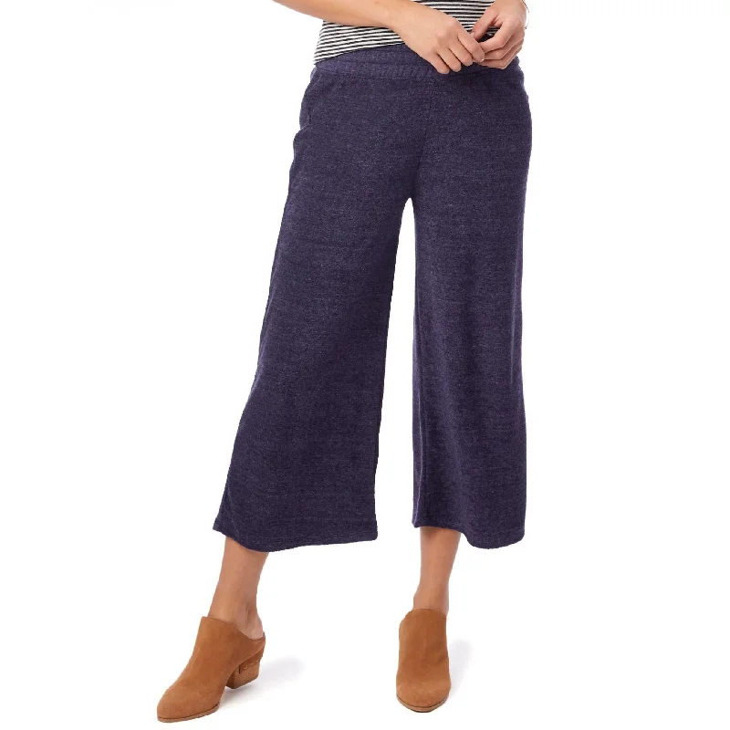 Eco-Toweling Cropped Culottes (Midnight)