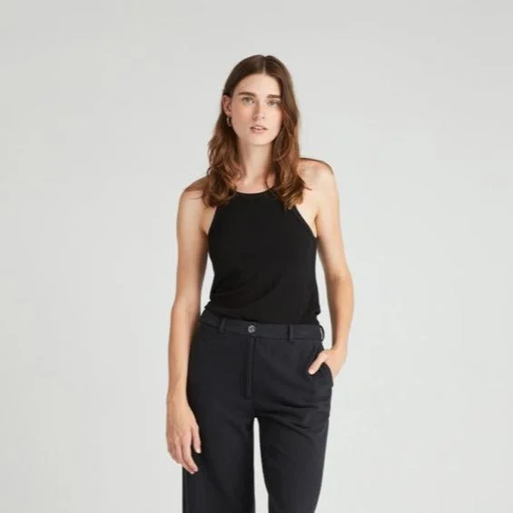 Rustic Wide Leg Trousers (Black)